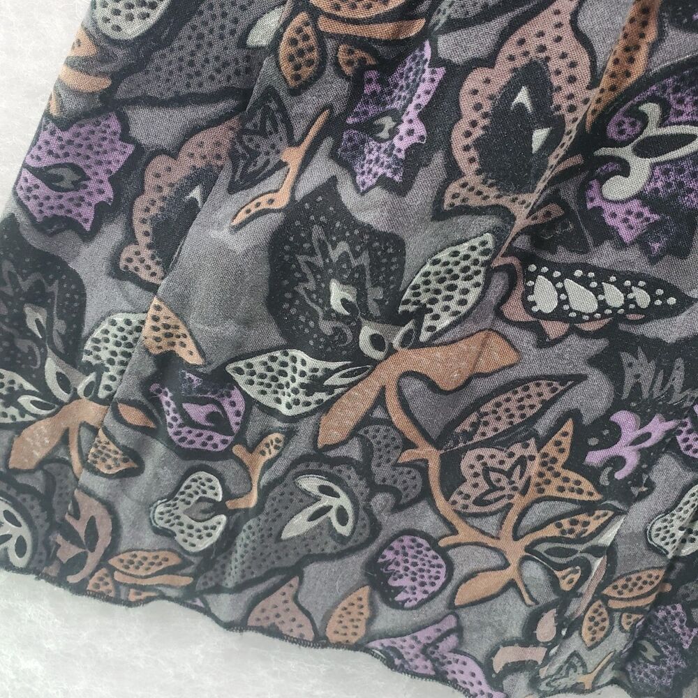 S Wilfred Aritzia Maxi Midi Dress Tank Sleeveless Rayon Floral Grey Black Purple - Picture 9 of 12